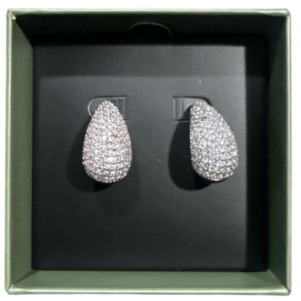 Jewels by Sunaina Narnia Silver Stud Earrings Wedding Party NWT